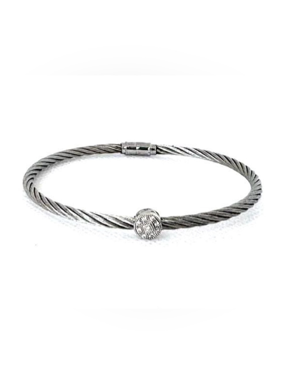 Charriol Diamond Station Cable Bracelet